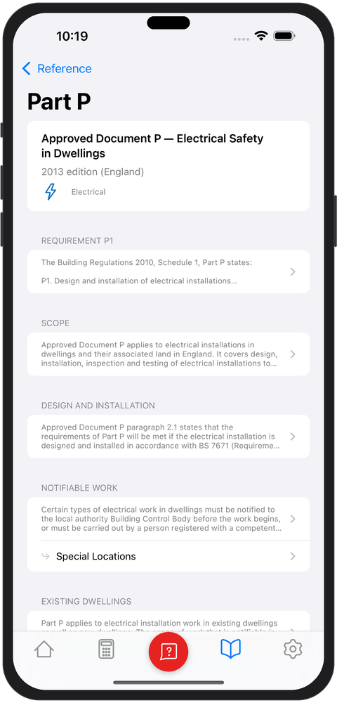 Part P Electrical Safety document detail view